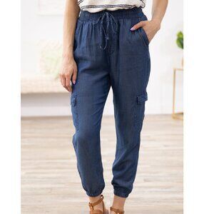 Navy Cargo Joggers